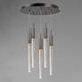 4_Scepter 13" Wide Black Chrome 5-Light LED Pendant more views