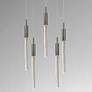 5_Scepter 13" Wide Black Chrome 5-Light LED Pendant more views