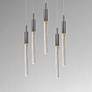 6_Scepter 13" Wide Black Chrome 5-Light LED Pendant more views