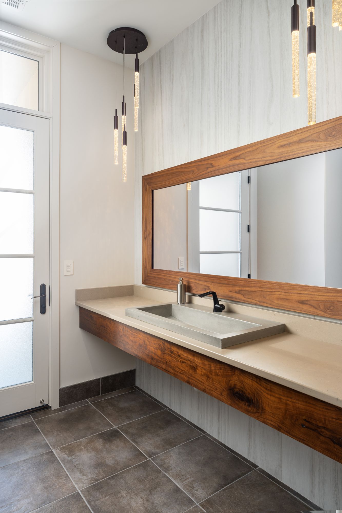 Scepter 13" Wide Black Chrome 5-Light LED Pendant