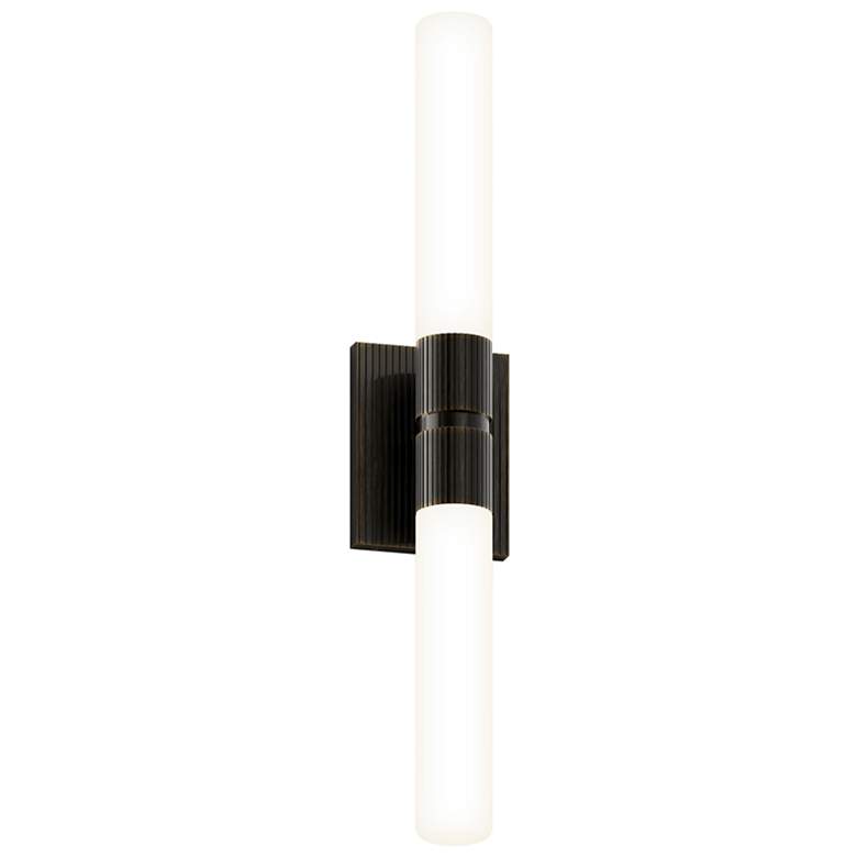 Image 1 Scepter 24" High Black Brass 2700K LED Vanity Light