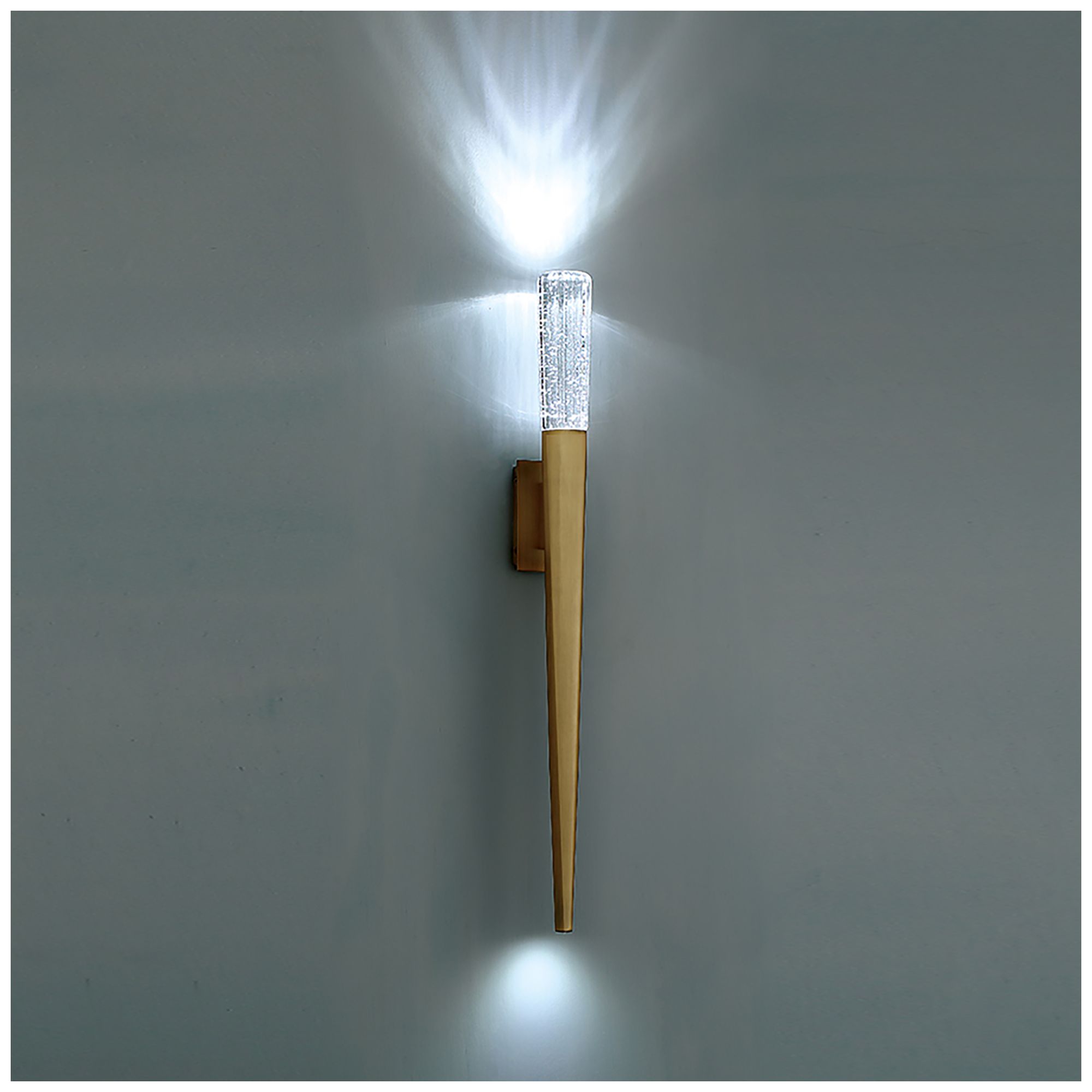 Image 4 Scepter 30"H x 3"W 2-Light Wall Sconce in Aged Brass more views