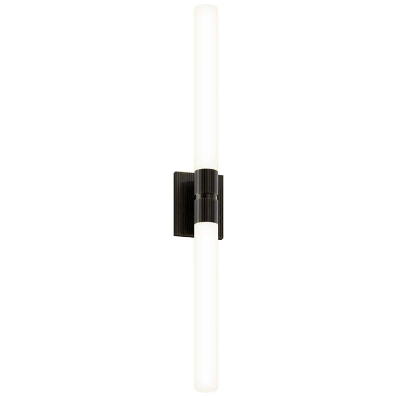 Image 1 Scepter 36" High Black Brass LED Vanity Light