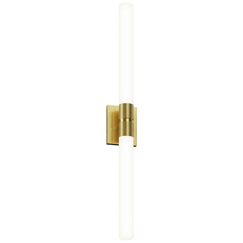Image 1 Scepter 36" High Satin Brass 2700K LED Vanity Light