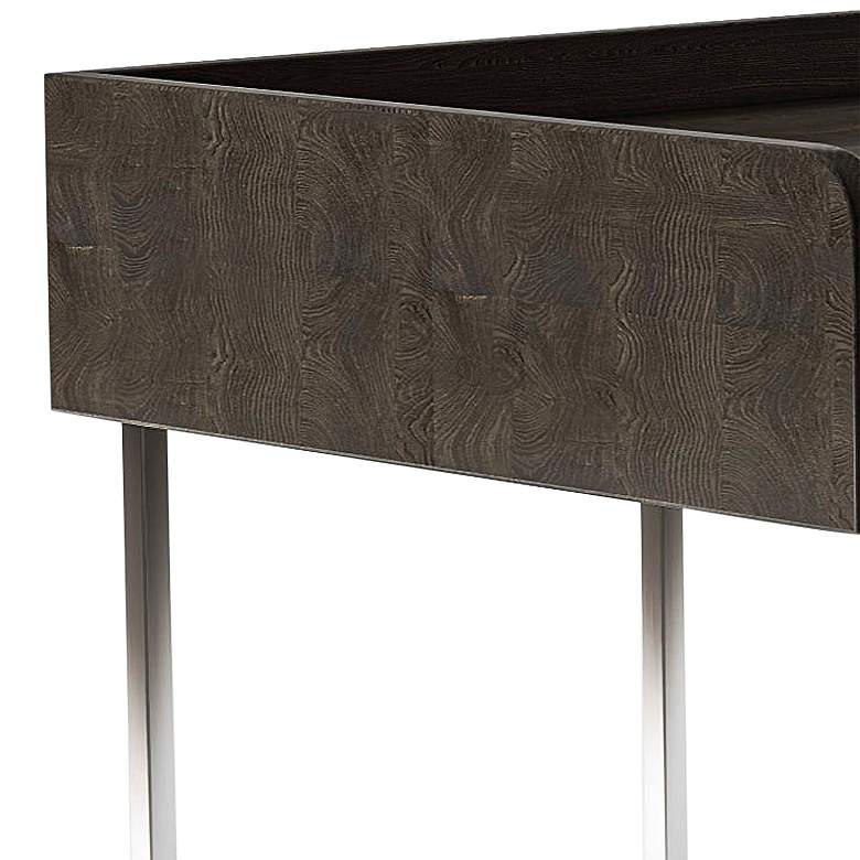 Image 3 Schendry 47 1/4"W Brown Writing Desk with USB Port Outlet more views