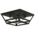 Schofield 2 Light Black Flush Mount with Brushed Nickel Accents