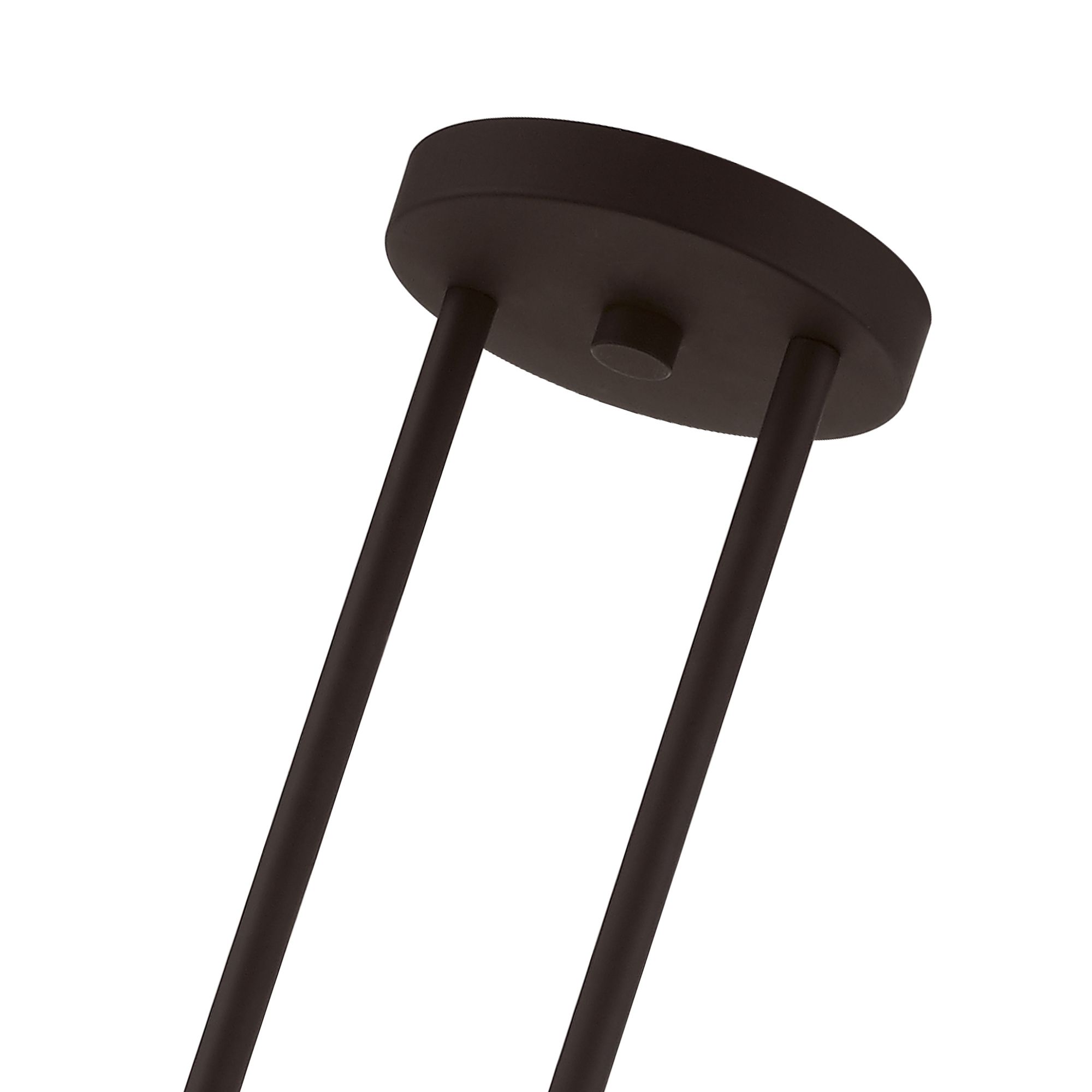 Schofield 3 Light Bronze Linear Chandelier with Antique Brass Accents