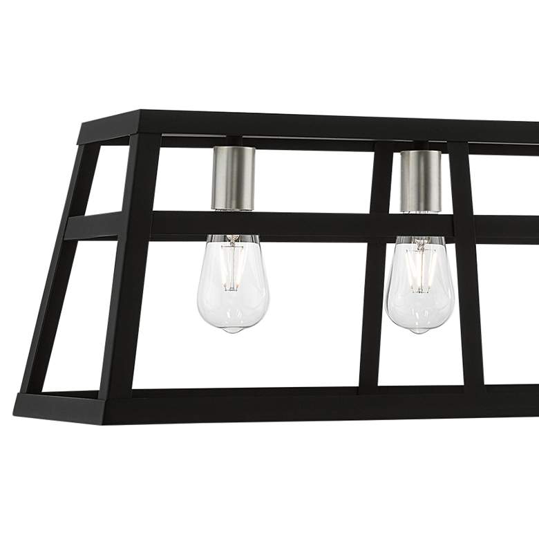 Image 4 Schofield 40" Wide Black 5-Light Linear Chandelier more views