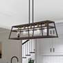 1_Schofield 40" Wide Bronze 5-Light Linear Chandelier