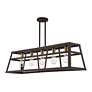 5_Schofield 40" Wide Bronze 5-Light Linear Chandelier more views