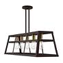 6_Schofield 40" Wide Bronze 5-Light Linear Chandelier more views