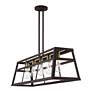 7_Schofield 40" Wide Bronze 5-Light Linear Chandelier more views