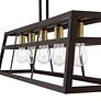 Schofield 40" Wide Bronze 5-Light Linear Chandelier
