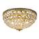 Schonbek 10" Wide Gold Crystal Flushmount