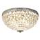 Schonbek 10" Wide Silver Crystal Flushmount