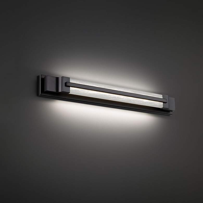 Image 1 Schonbek Aberdeen 28" Wide Black LED Bath Light