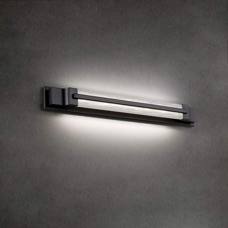 Image 5 Schonbek Aberdeen 28" Wide Black LED Bath Light more views