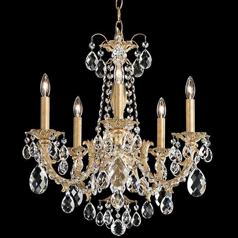 Image 1 Schonbek Alea 19" Wide Heirloom Gold 5-Light Chandelier