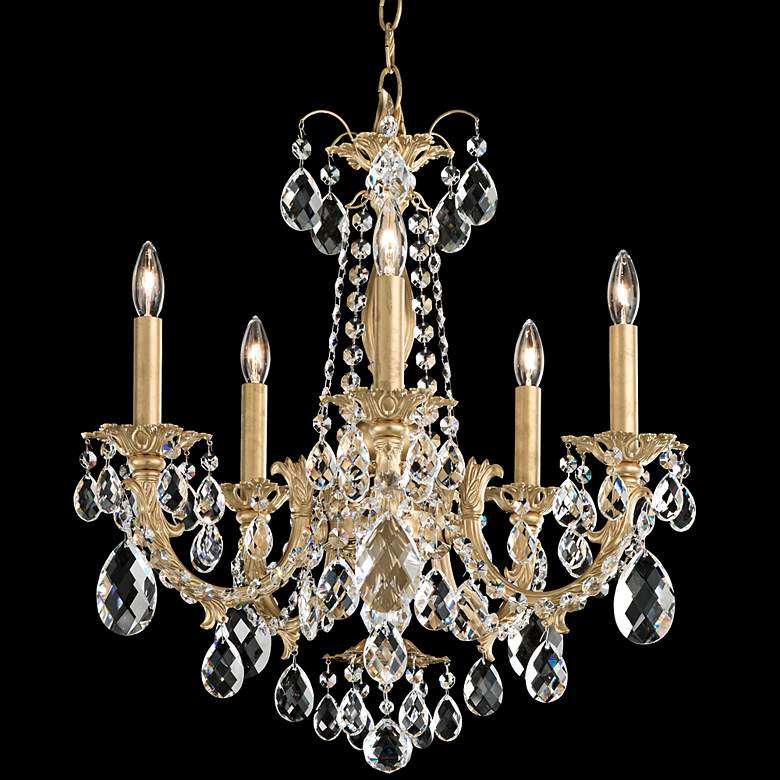 Image 1 Schonbek Alea 19 inch Wide Heirloom Gold 5-Light Chandelier