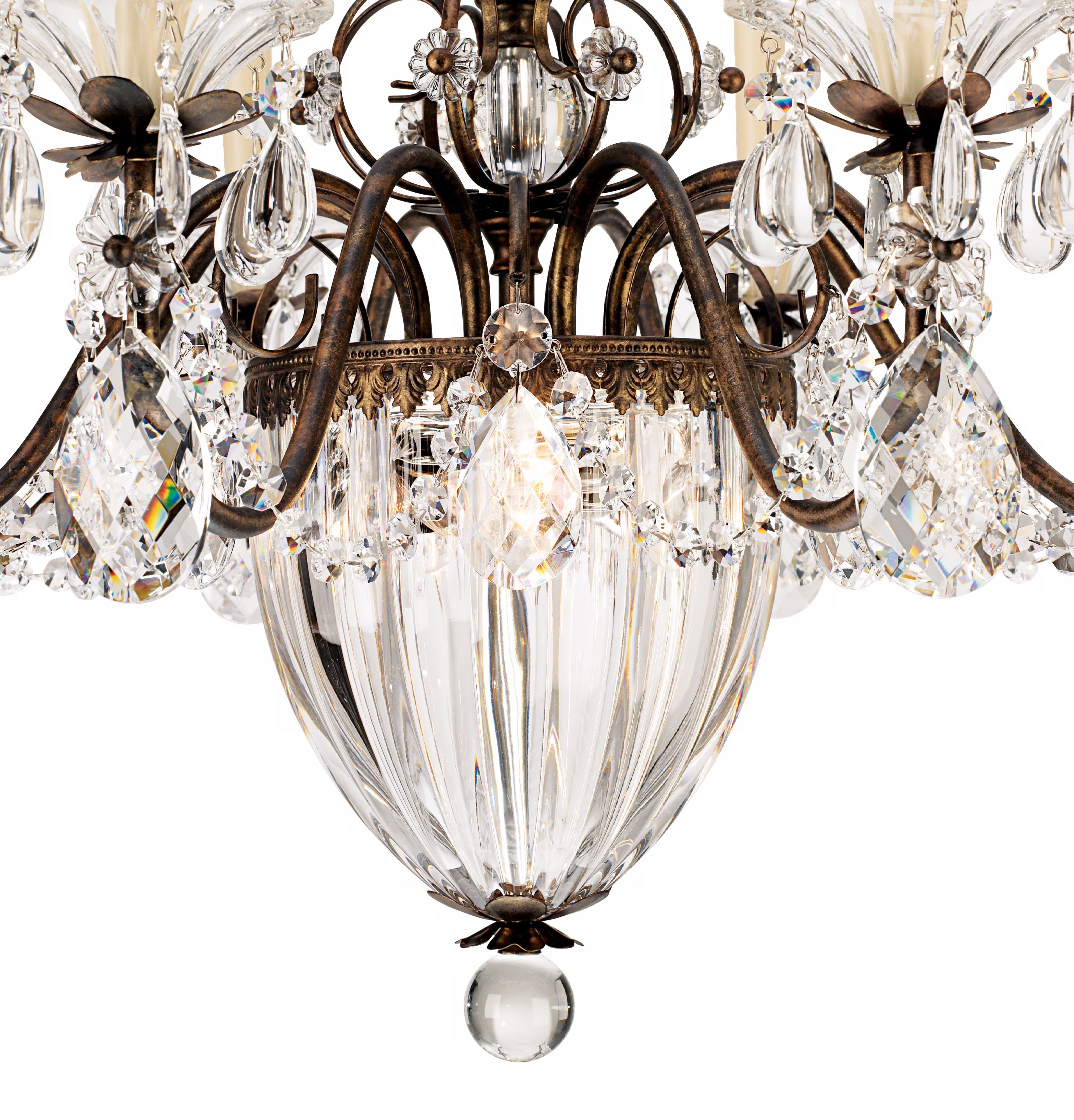 bronze chandelier crystal