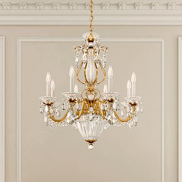 Schonbek Bagatelle 26" Traditional Heirloom Gold Crystal Chandelier
