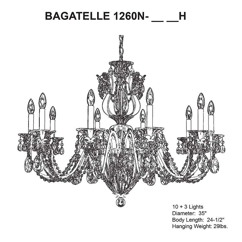 Image 4 Schonbek Bagatelle 35"W Heirloom Bronze 13-Light Chandelier more views