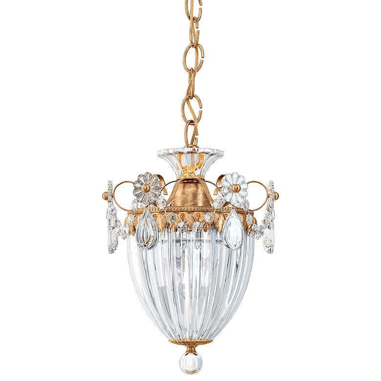 Image 2 Schonbek Bagatelle 8" Wide French Gold Crystal Mini Pendant