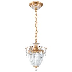 Schonbek Bagatelle 8" Wide French Gold Crystal Mini Pendant