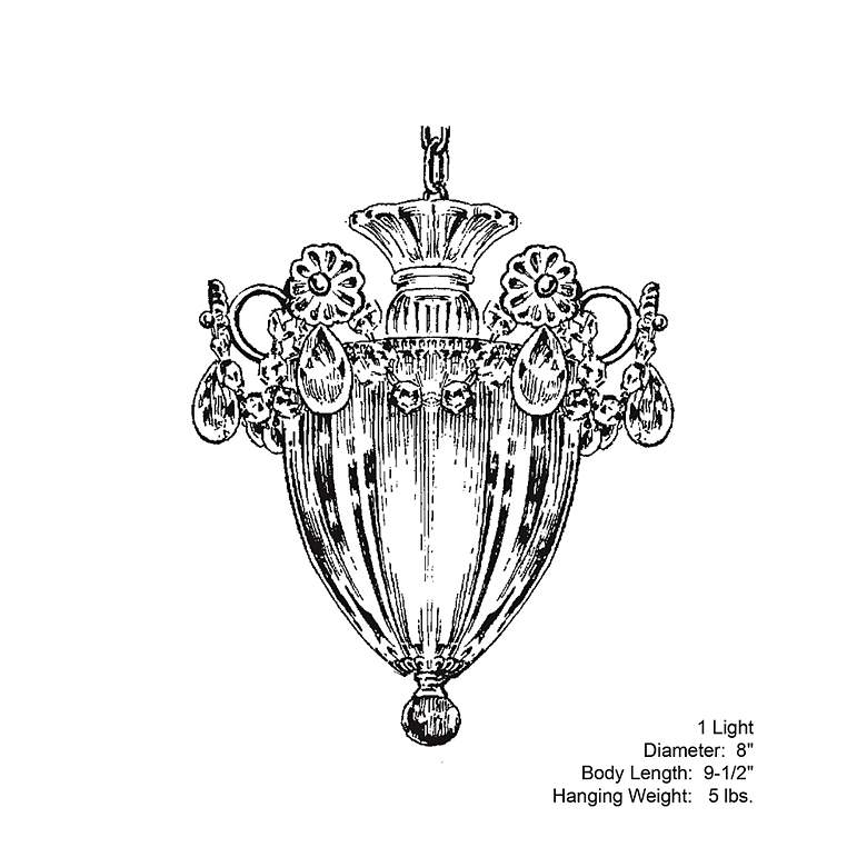 Image 4 Schonbek Bagatelle 8" Wide French Gold Crystal Mini Pendant more views