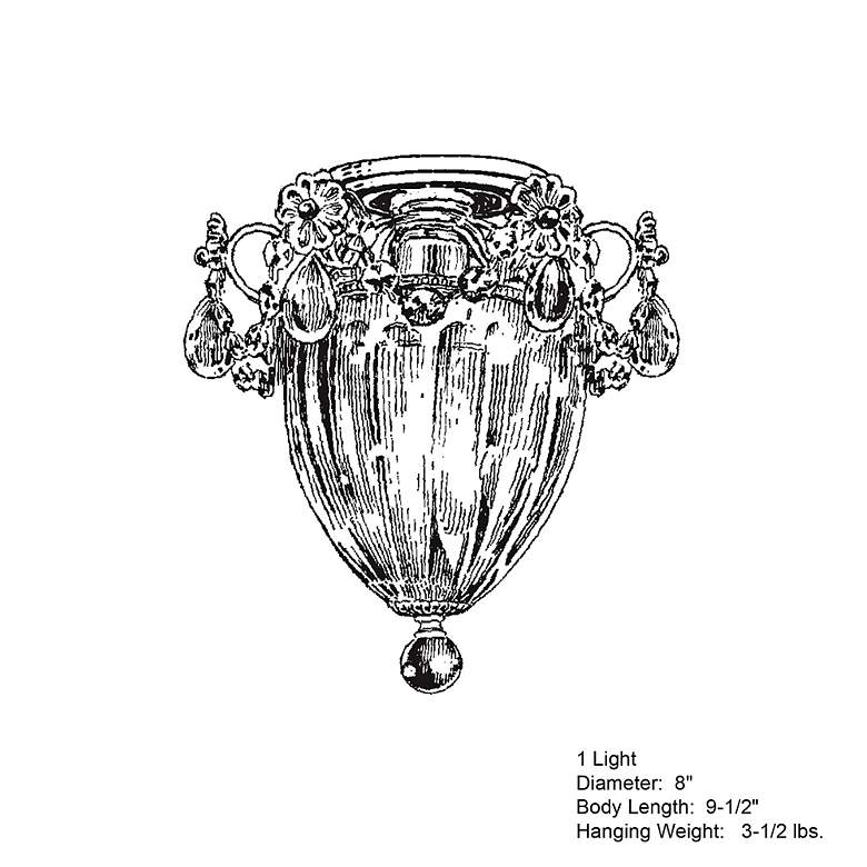 Image 4 Schonbek Bagatelle 8" Wide Heirloom Gold Ceiling Light more views