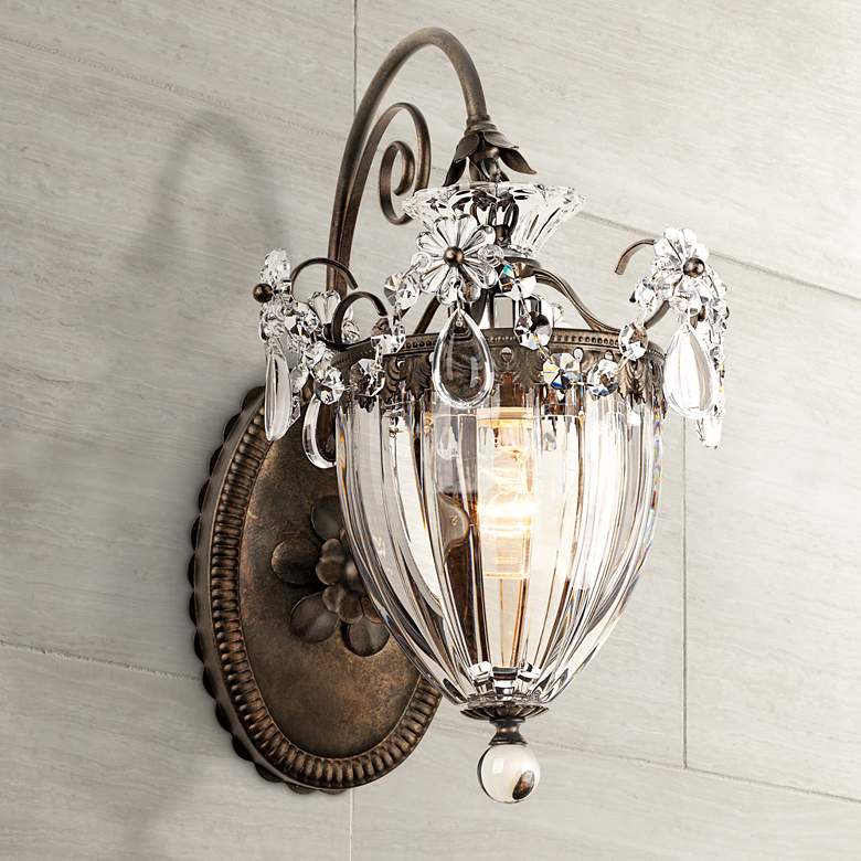 Image 2 Schonbek Bagatelle Collection 13 inch High Crystal Wall Sconce