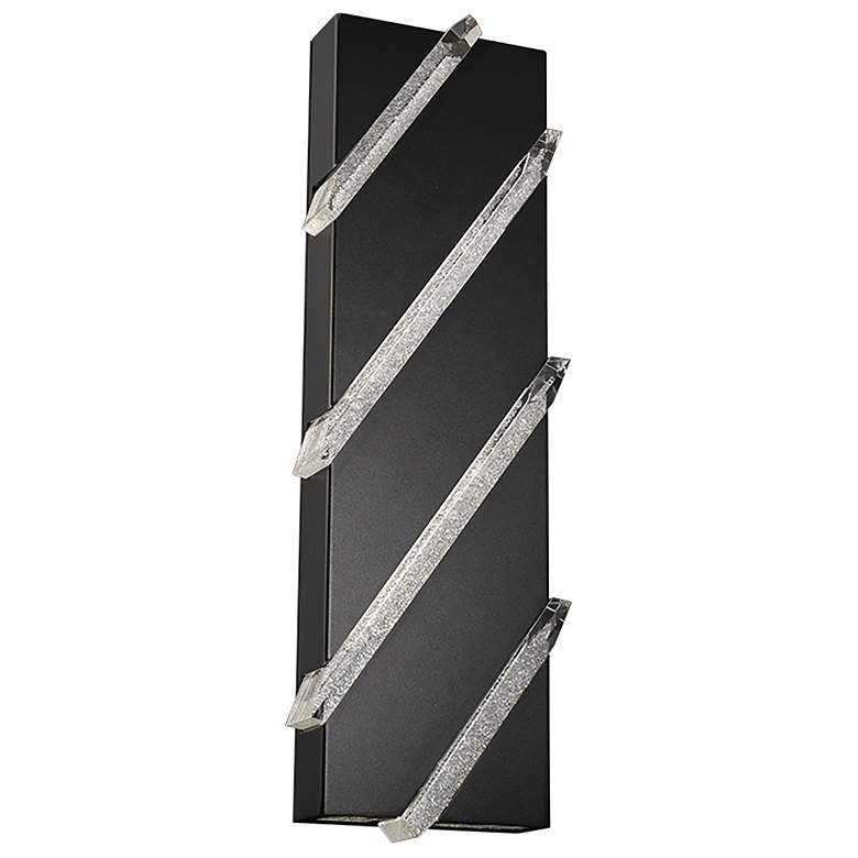 Image 2 Schonbek Barra 22" High Black and Modern Crystal LED Wall Sconce