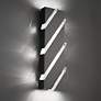 1_Schonbek Barra 22" High Black and Modern Crystal LED Wall Sconce