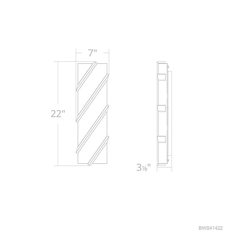 Image 6 Schonbek Barra 22" High Black and Modern Crystal LED Wall Sconce more views