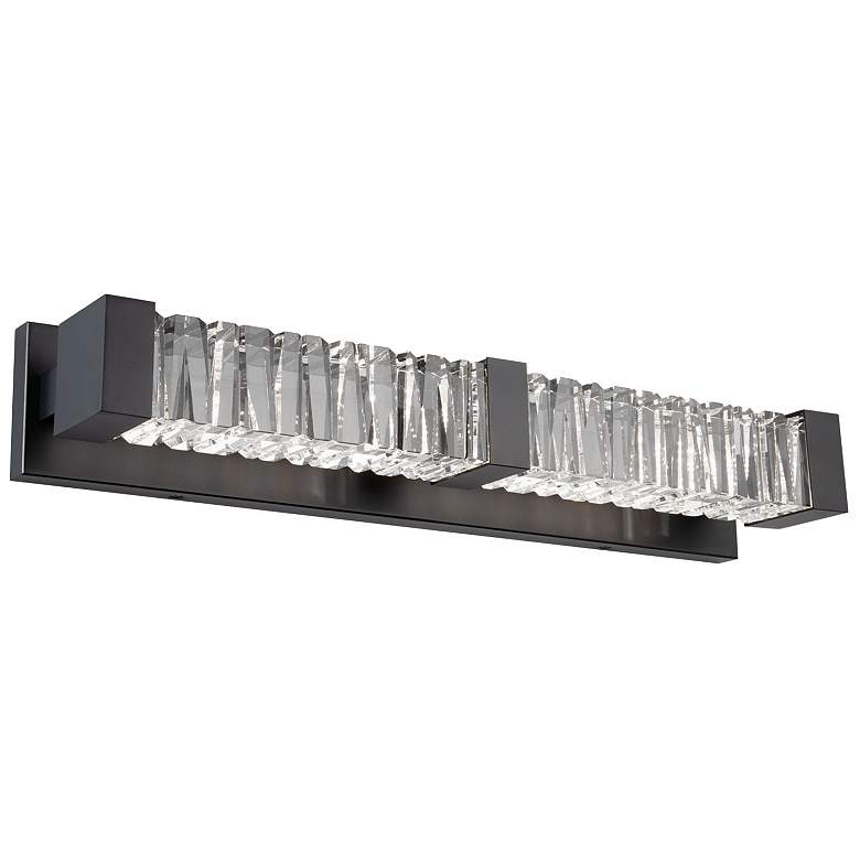 Image 2 Schonbek Beyond Guild 26" Black and Crystal LED Bath Vanity Light