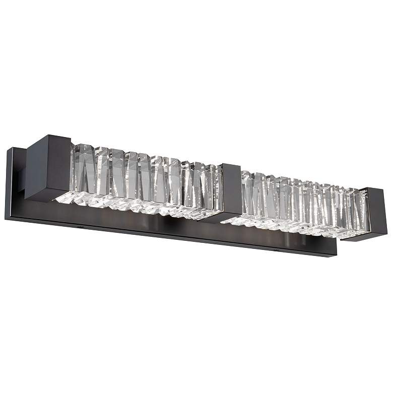 Image 1 Schonbek Beyond Guild 26 inch Black and Crystal LED Bath Vanity Light