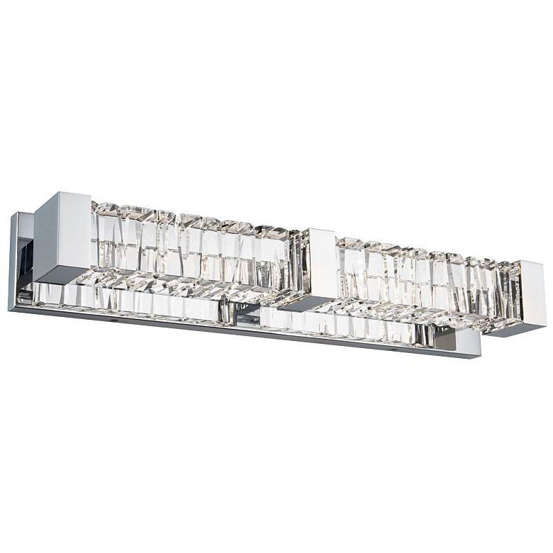 Image 1 Schonbek Beyond Guild 26 inch Chrome and Crystal LED Bath Vanity Light