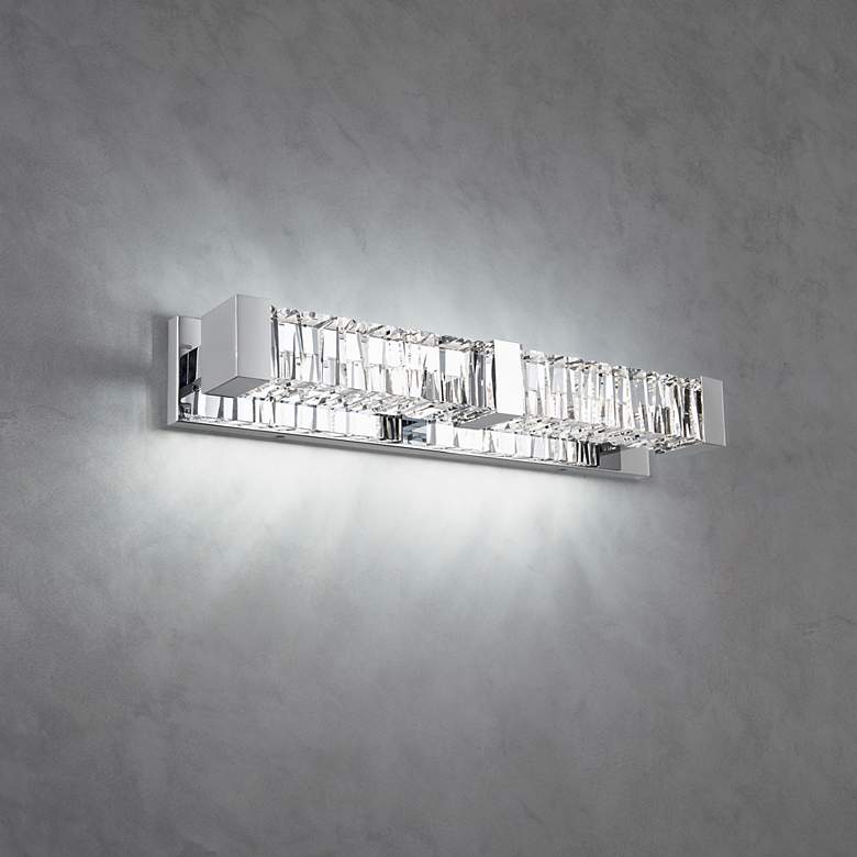 Image 1 Schonbek Beyond Guild 26" Chrome and Crystal LED Bath Vanity Light
