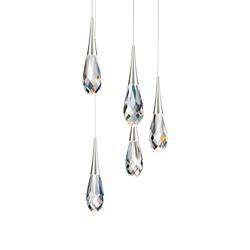 Schonbek Beyond Hibiscus 17&quot; 5-Light Nickel and Crystal LED Pendant