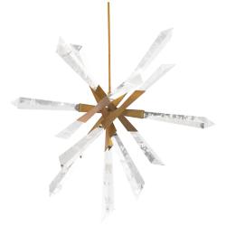 Schonbek-Beyond Solitude 35.5" Wide Modern LED Aged Brass Pendant