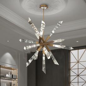 Schonbek-Beyond Solitude 35.5" Wide Modern LED Aged Brass Pendant Schonbek-Beyond Solitude 35.5" Wide Modern LED Aged Brass Pendant