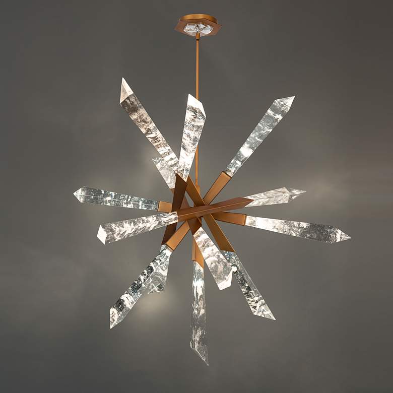 Image 5 Schonbek-Beyond Solitude 35.5" Wide Modern LED Aged Brass Pendant more views