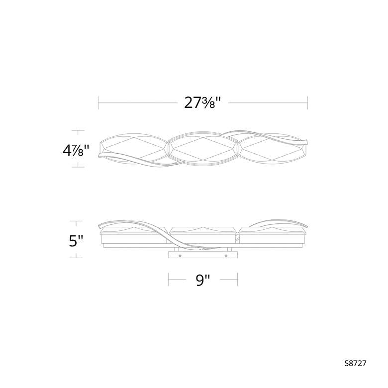 Image 5 Schonbek Bijoux 27 1/2" Wide Brushed Nickel LED Bath Light more views