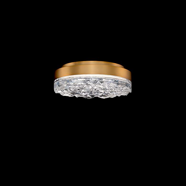 Image 3 Schonbek Bramble 12" Modern LED Aged Brass Crystal Disc Flush Mount more views