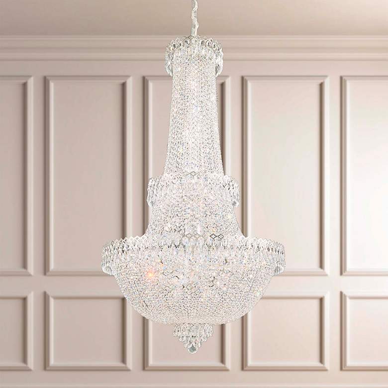 Image 1 Schonbek Camelot 41-Light Optic Crystal in Polished Silver Chandelier