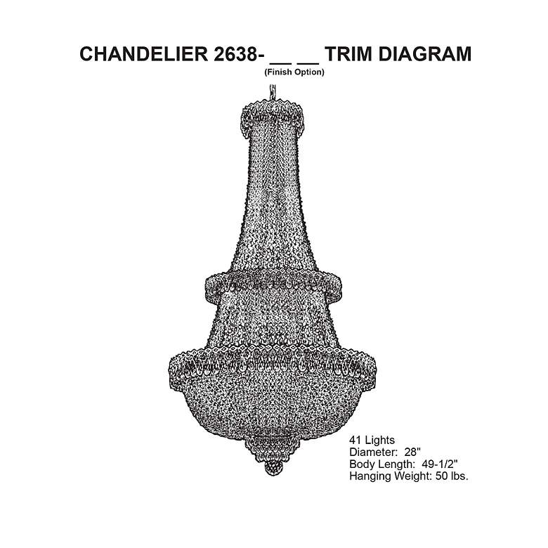 Image 5 Schonbek Camelot 41-Light Optic Crystal in Polished Silver Chandelier more views