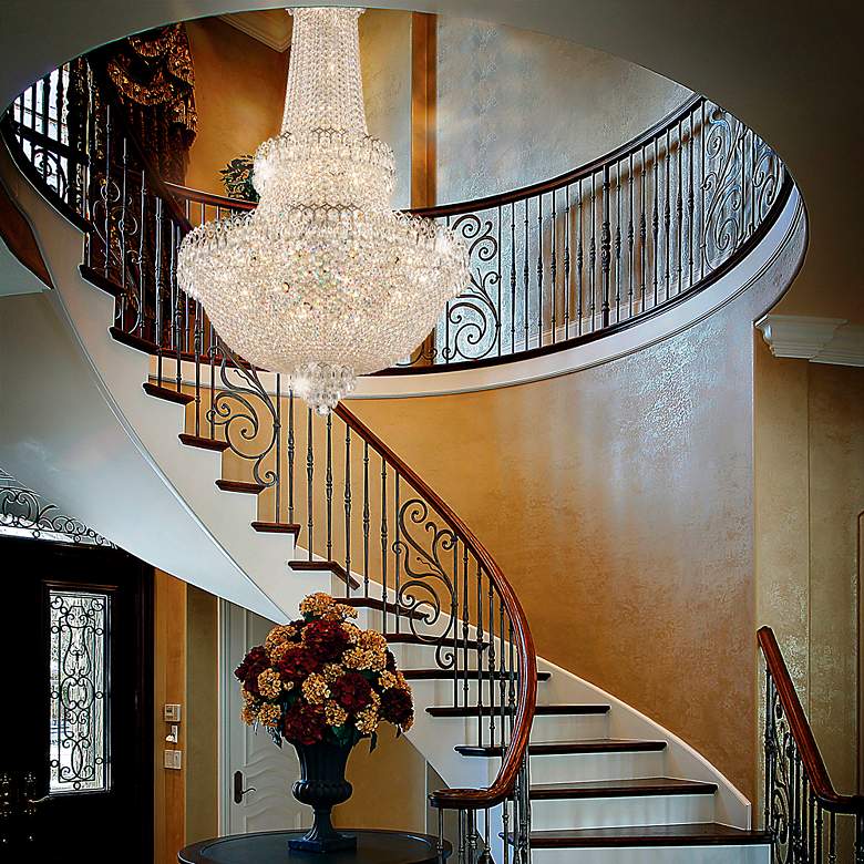 Image 6 Schonbek Camelot 41-Light Optic Crystal in Polished Silver Chandelier more views