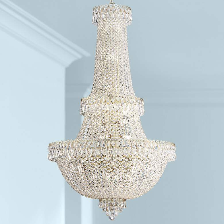 Image 1 Schonbek Camelot Optic Crystal 41-Light Chandelier in Aurelia Finish