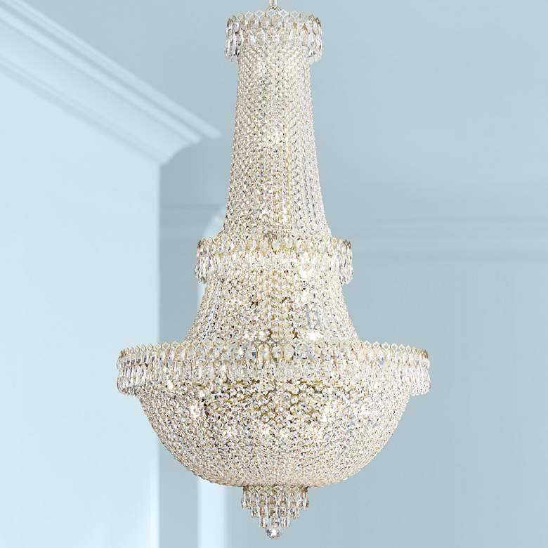 Image 1 Schonbek Camelot Optic Crystal 41-Light Chandelier in Aurelia Finish