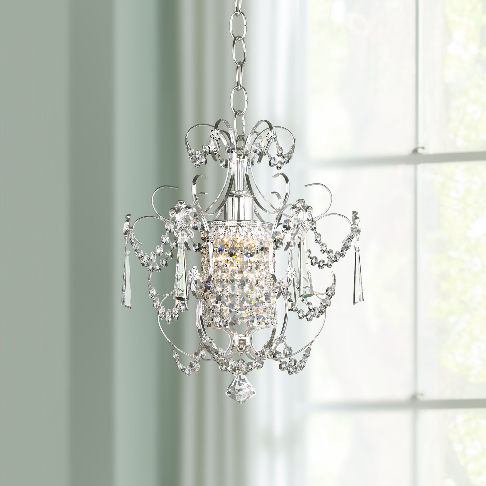 drum glass chandelier